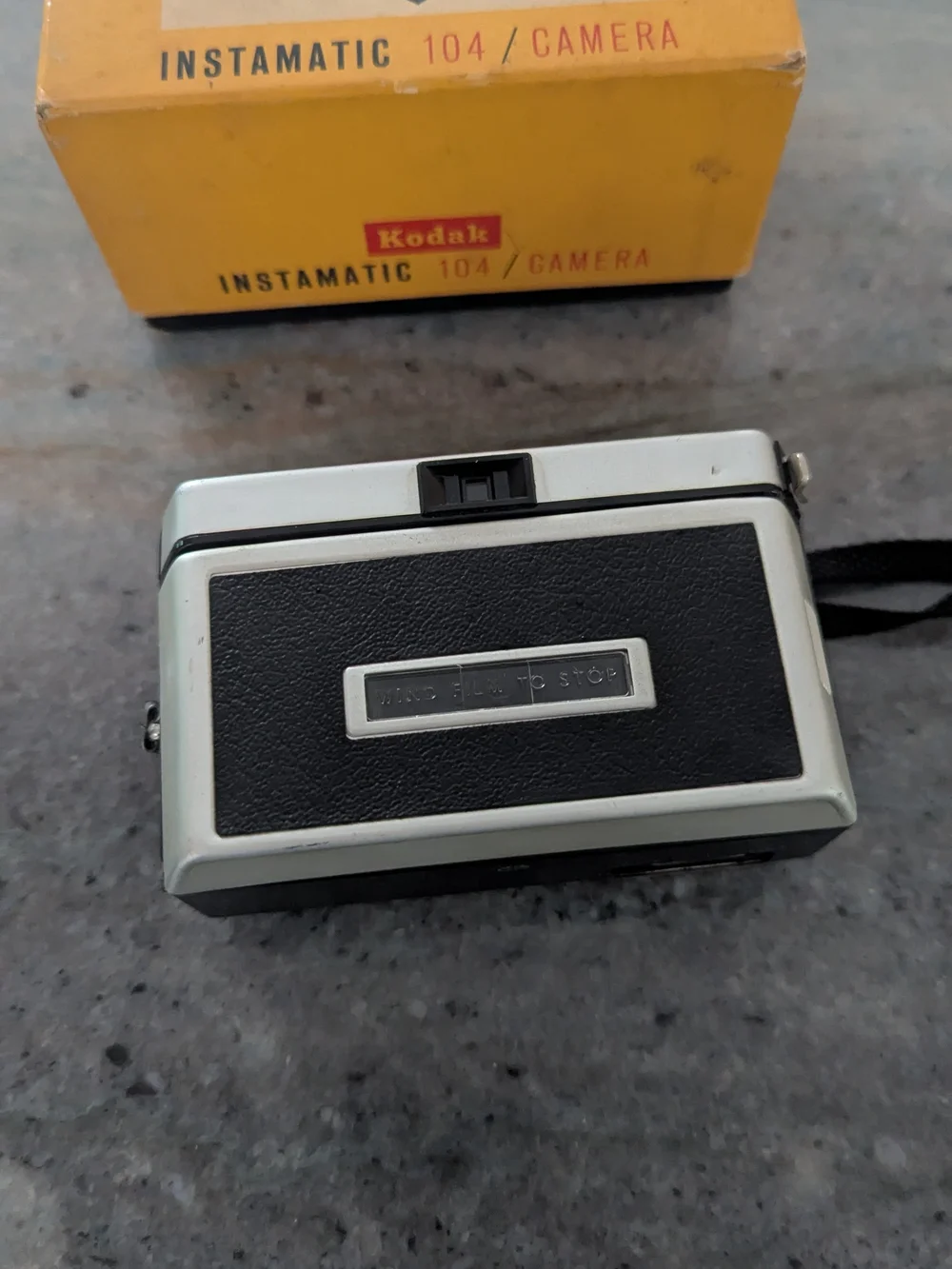 Kodak Instamatic 104 Camera in white and black